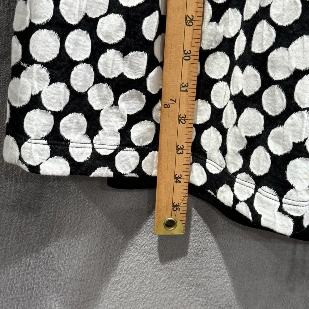 Betsy Johnson Black White Polka Dot 3/4 Sleeve Above Knee Dress Pockets Size 10 - Picture 6 of 13